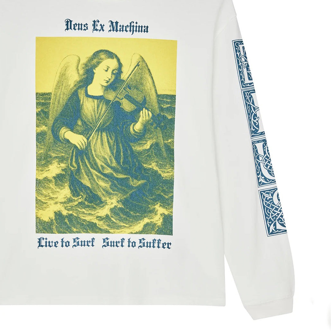 L/S Swell Maps OS Tee - Vintage White