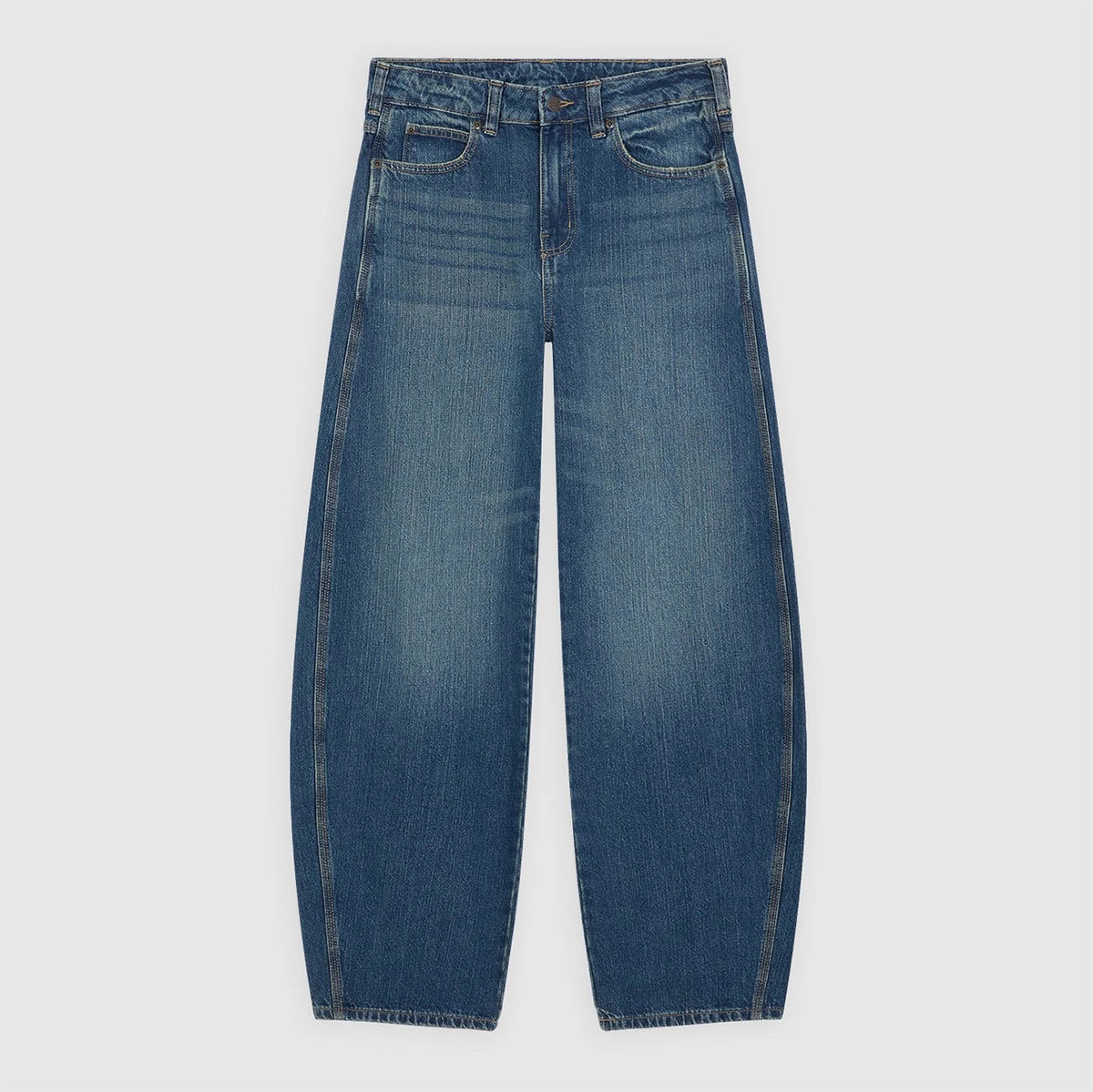 Women's Maricopa Low Waist Barrel Jeans - Mid Blue Fade Wash