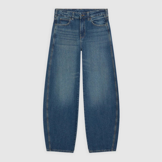 Women's Maricopa Low Waist Barrel Jeans - Mid Blue Fade Wash