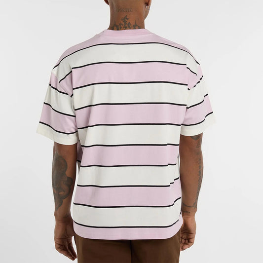 Embroidery Stripe SS Tee - Ecru