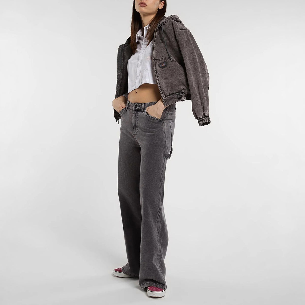 Women's Peoria Canvas Hooded Jacket - Charcoal