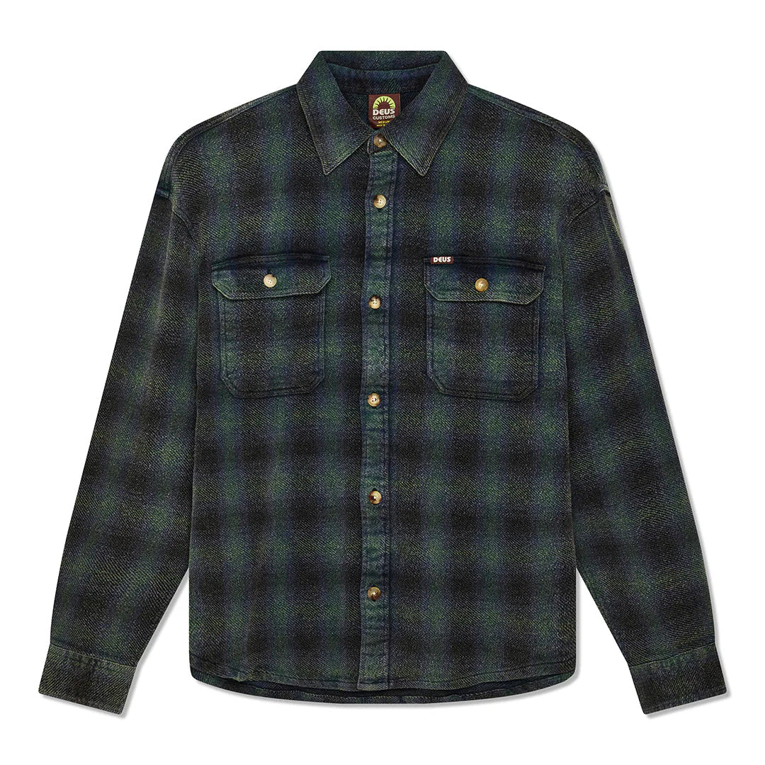 Too Busy To Work Check Shirt - Black Check