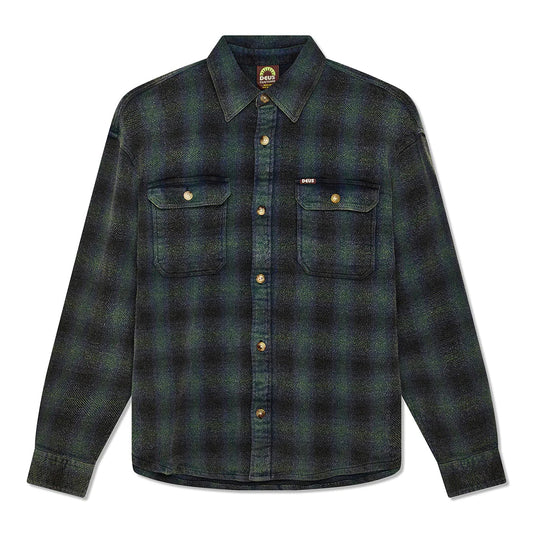Too Busy To Work Check Shirt - Black Check