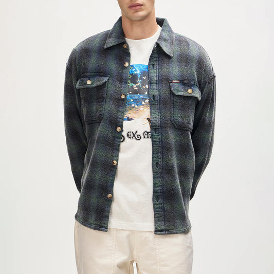 Too Busy To Work Check Shirt - Black Check