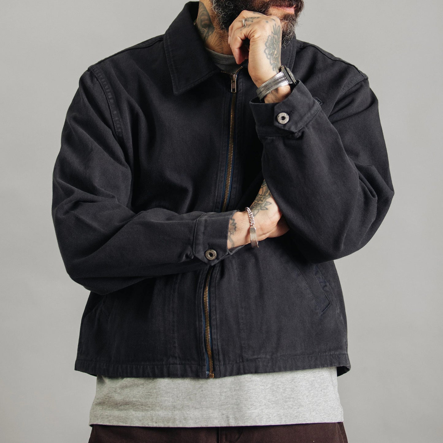 Crop Mechanic Jacket - Dark Navy