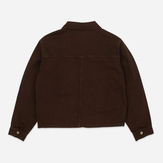Crop Mechanic Jacket - Chocolate Plum
