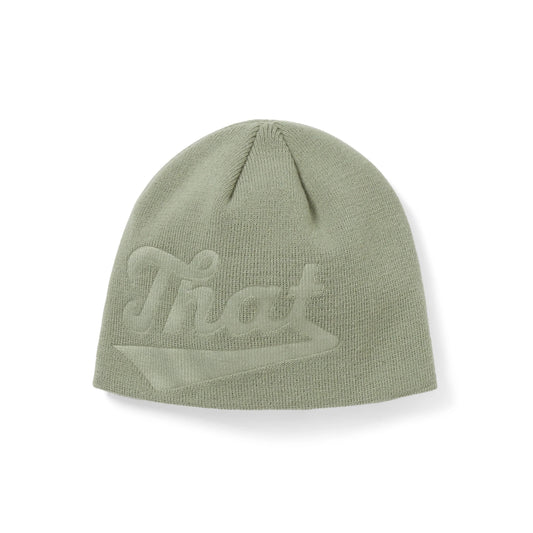 Debossed That No Cuff Beanie - Light Green