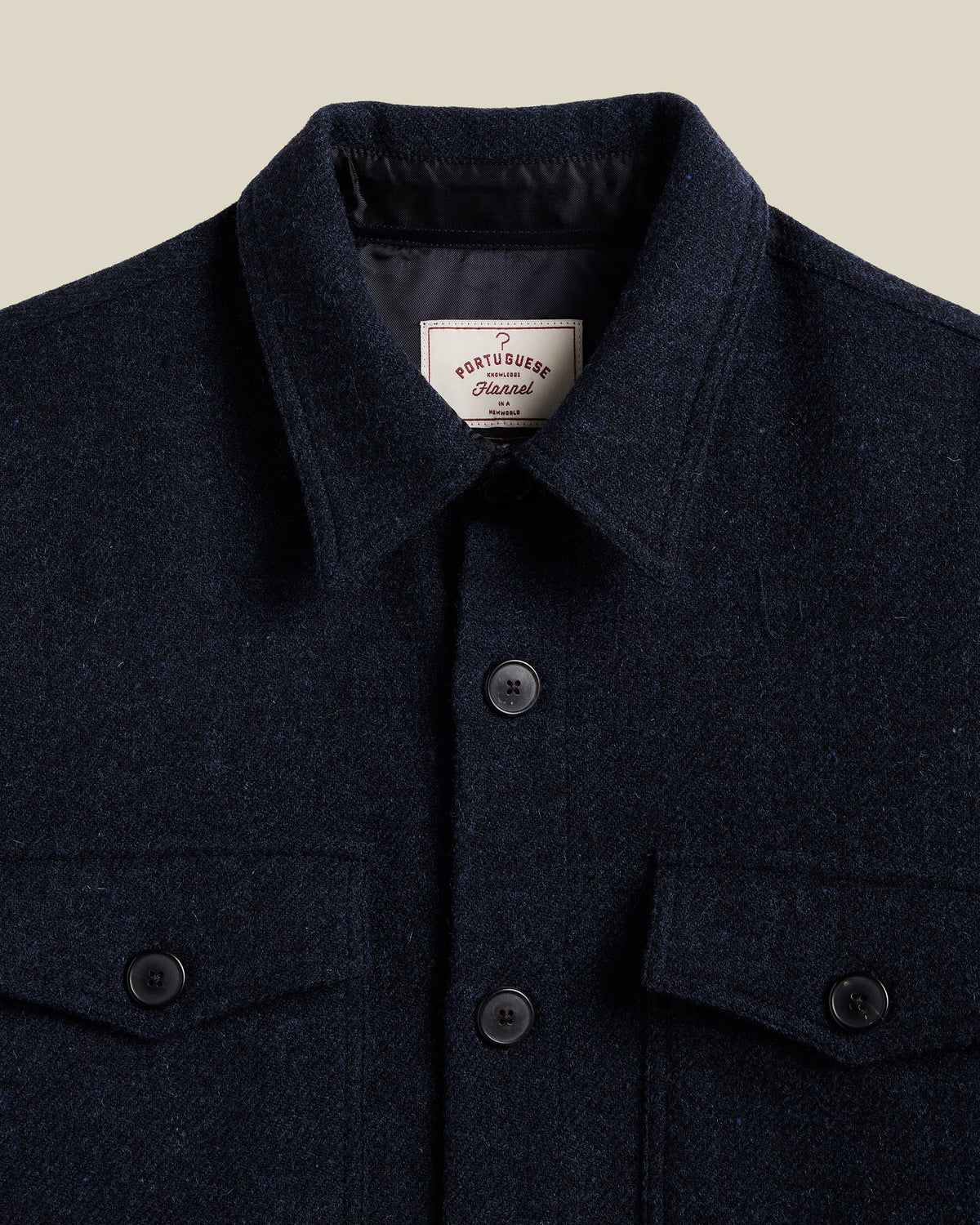 Wool Field Overshirt - Navy