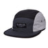 Xanadu 5 Panel Camper Hat (Made in USA)- Black / Light Grey