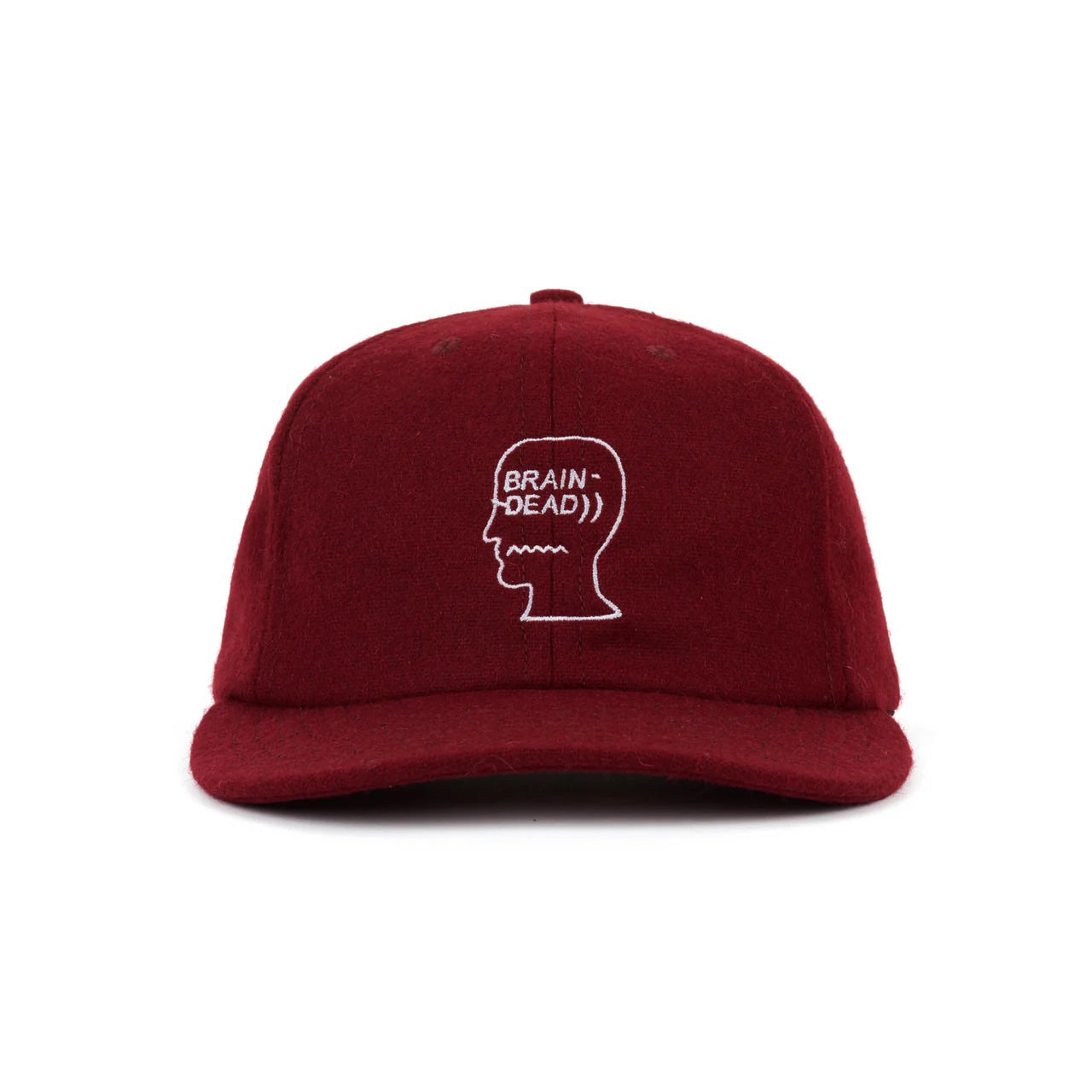 Flannel Classic Logohead 6 Panel Hat - Burgundy
