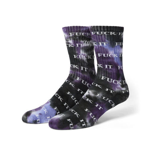 Fuck It Tiedye Sock - Purple