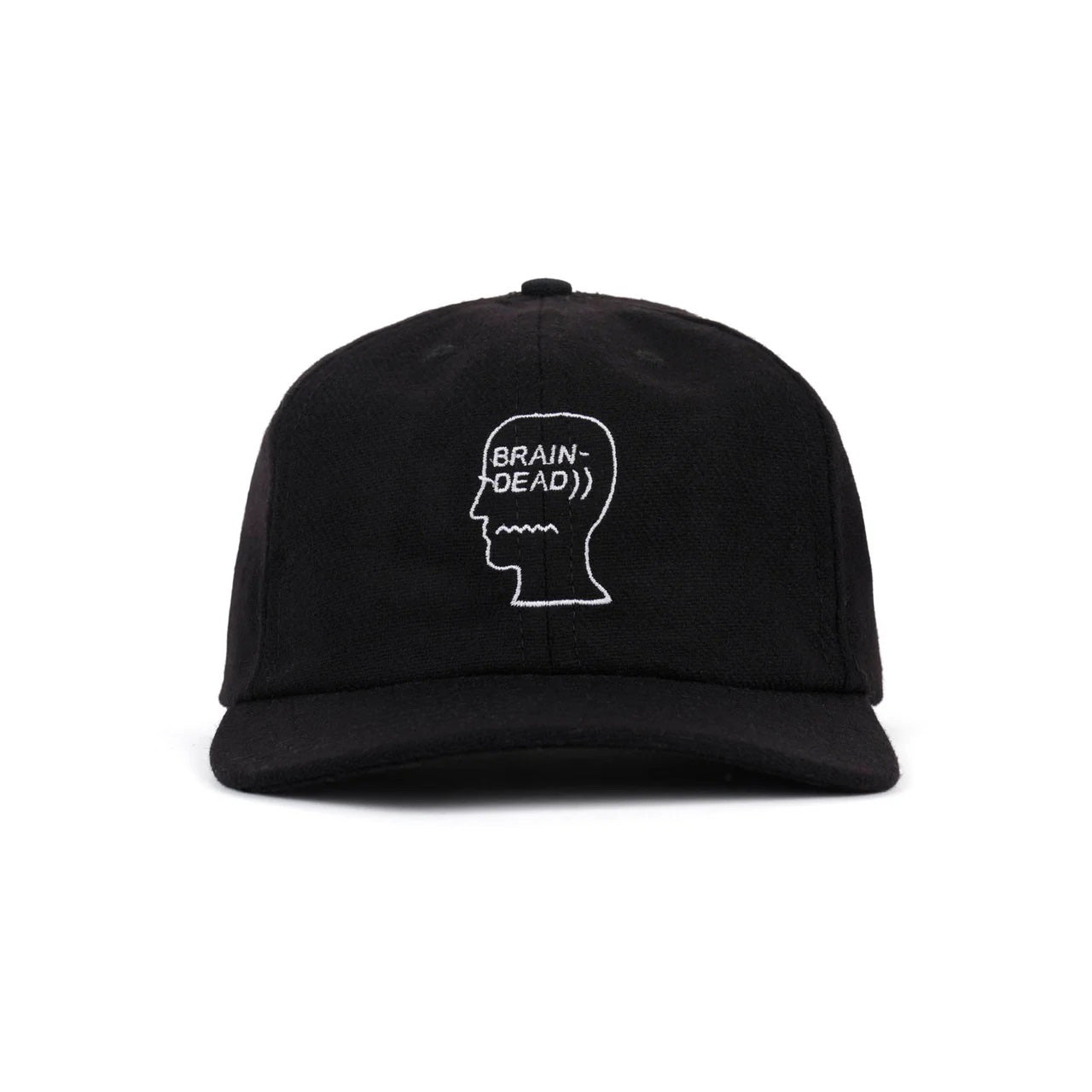 Flannel Logohead 6 Panel Hat - Black