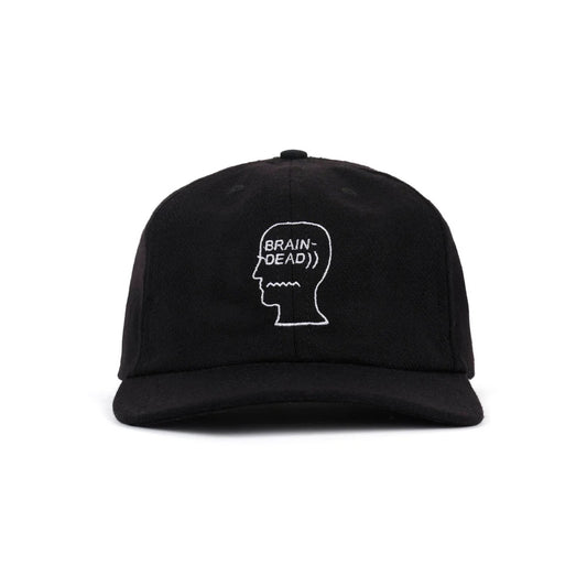 Flannel Logohead 6 Panel Hat - Black