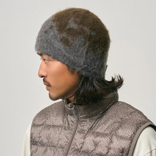 Mohair Splatter Beanie - Slate Splatter