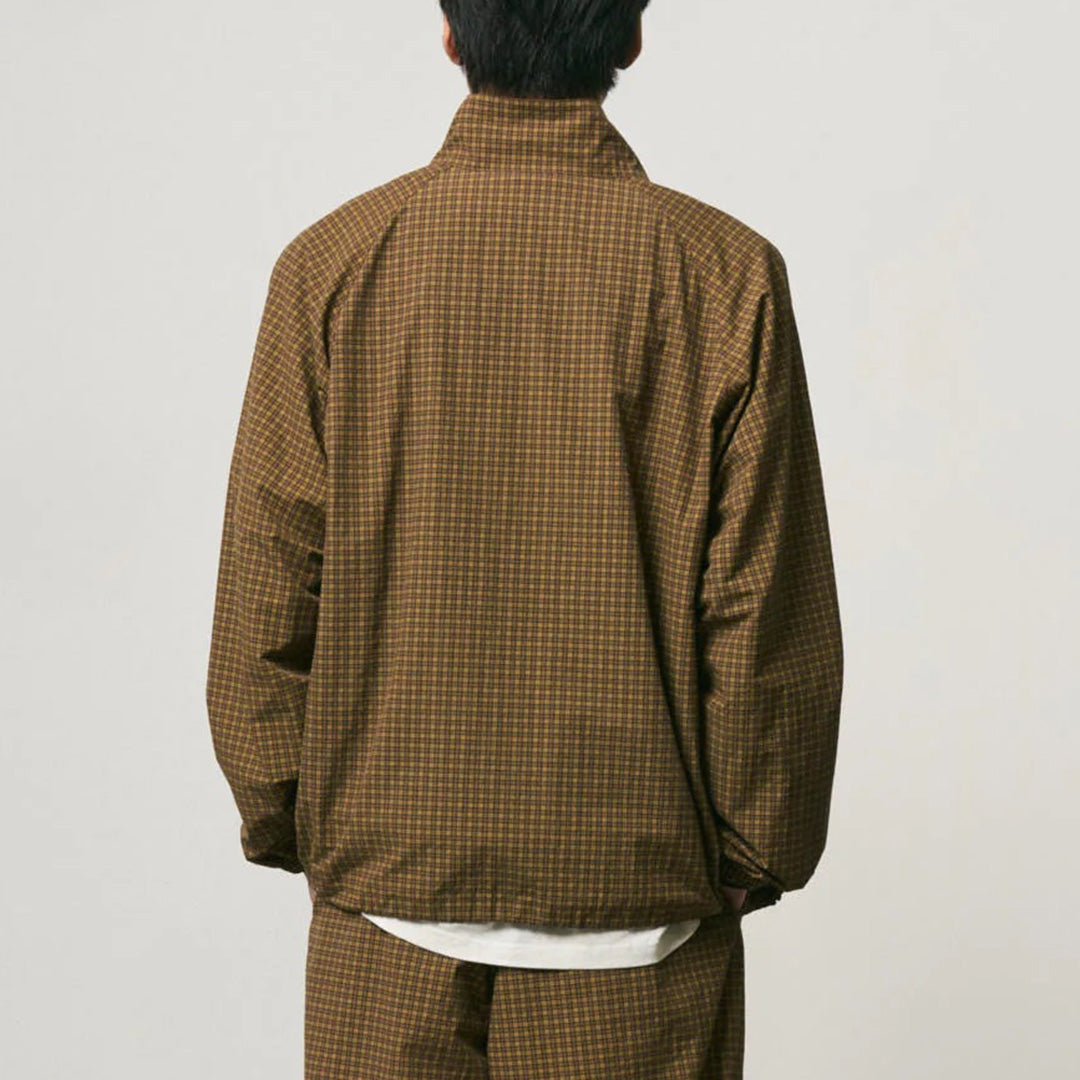 Mini Check Nylon Jacket - Brown Check
