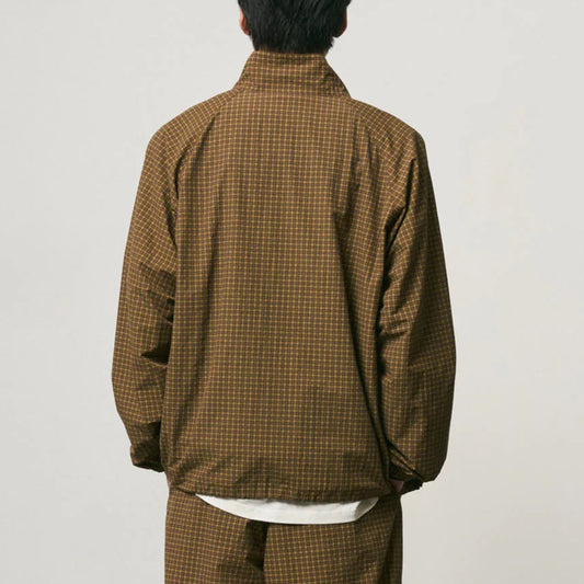 Mini Check Nylon Jacket - Brown Check