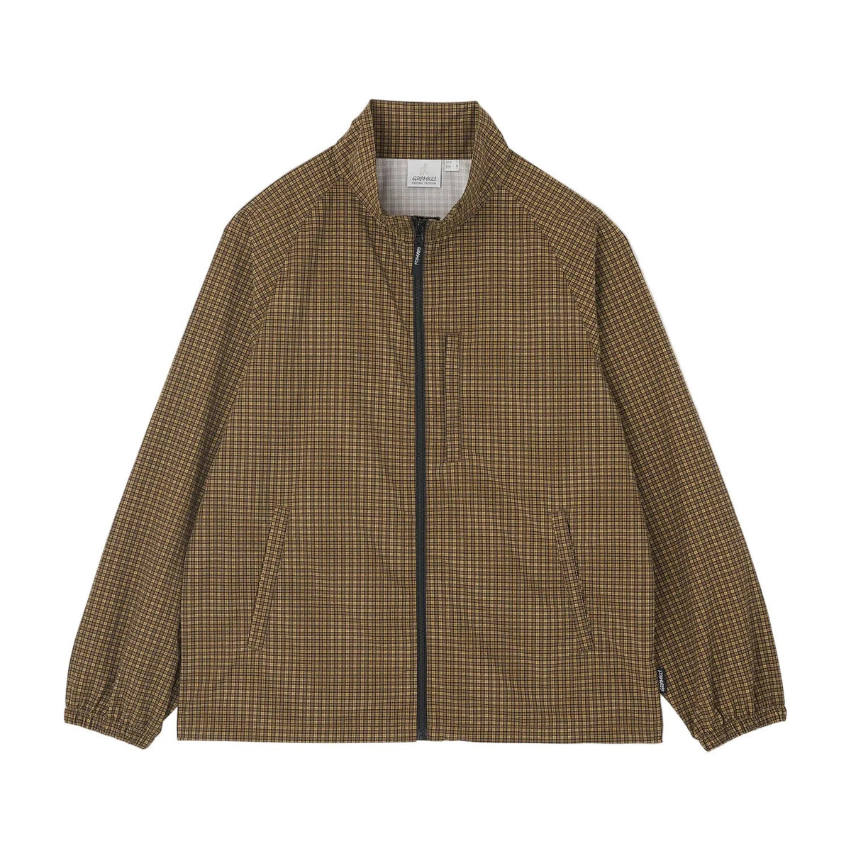 Mini Check Nylon Jacket - Brown Check