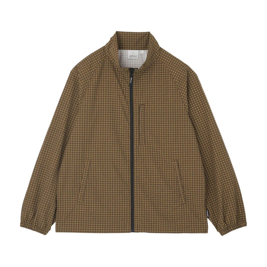 Mini Check Nylon Jacket - Brown Check
