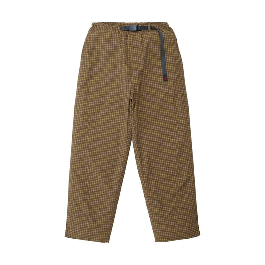 Mini Check Nylon Pant - Brown Check