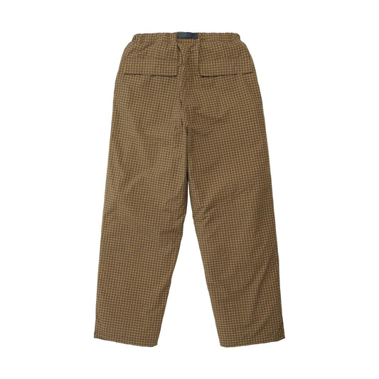 Mini Check Nylon Pant - Brown Check