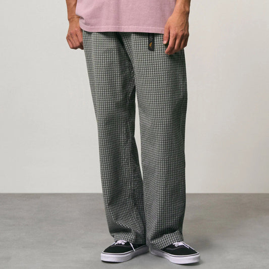 Dobby Plaid Gramicci Pant Straight Fit - Stone