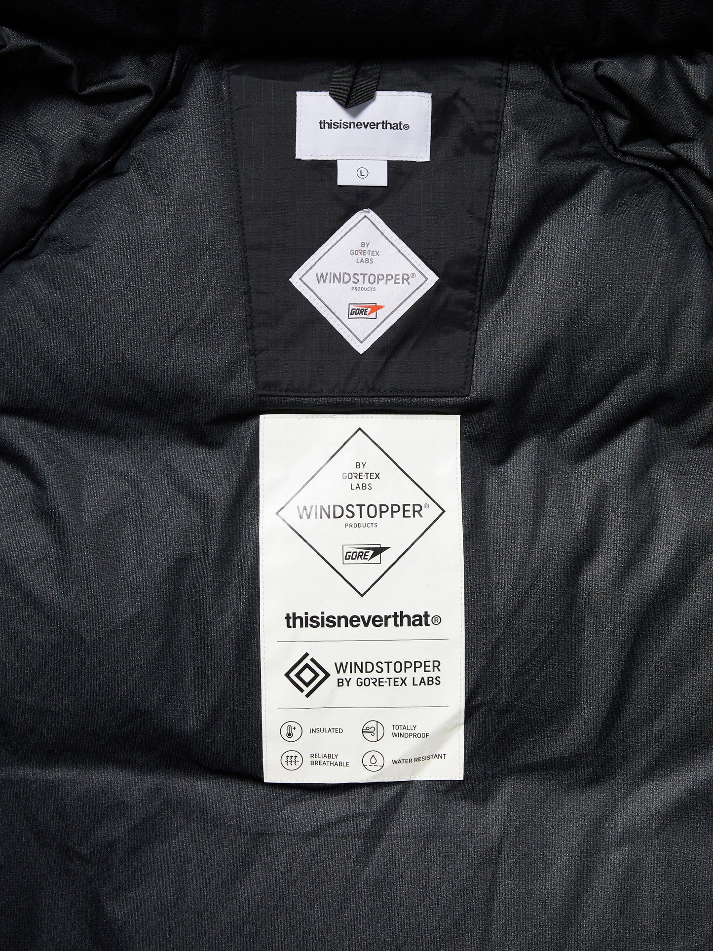 GORE-TEX WINDSTOPPER® Puffer Down Jacket - Black