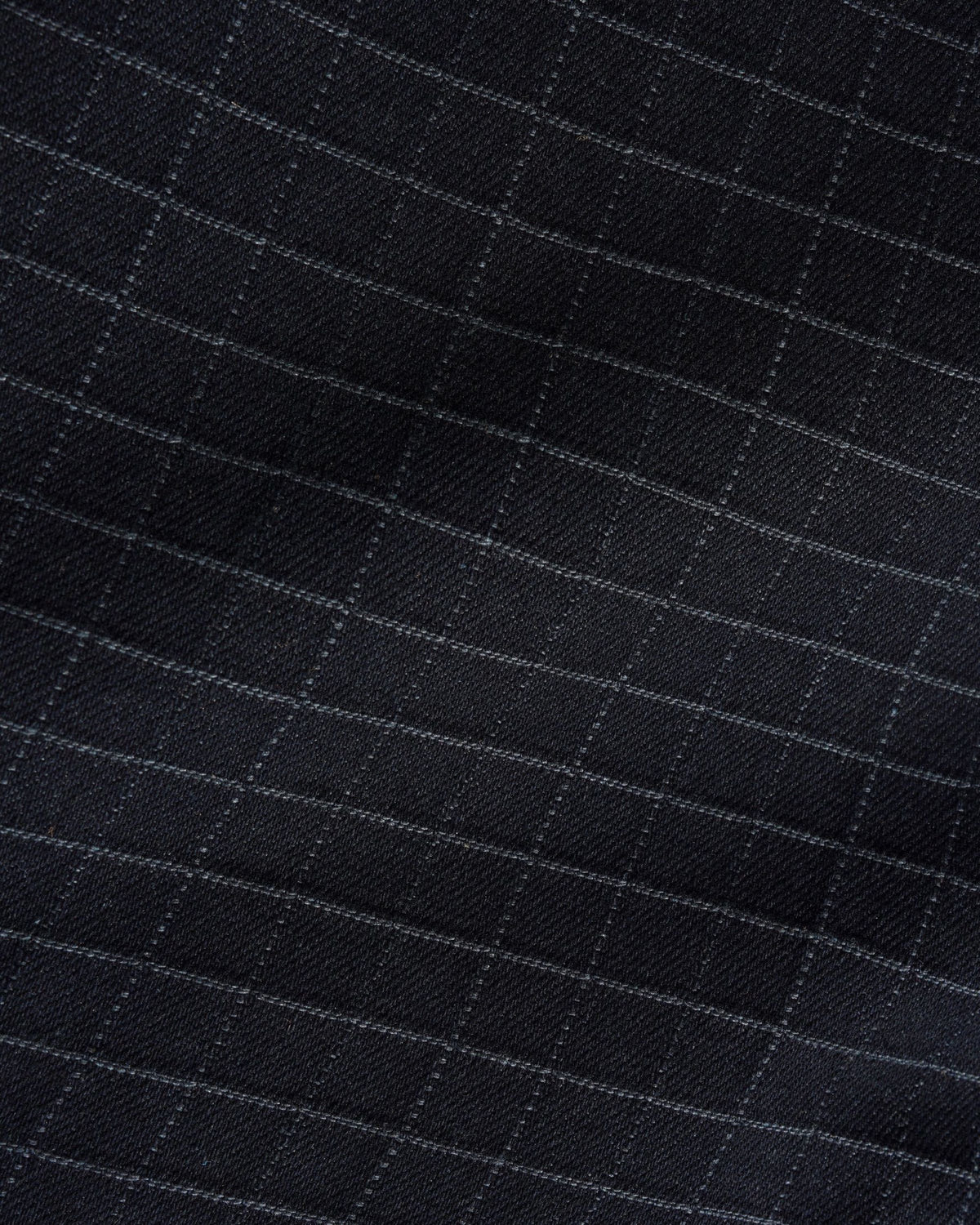 Grid Denim Jacket - Overdye Black