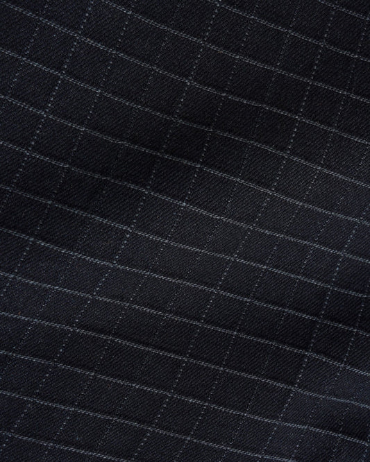 Grid Denim Jacket - Overdye Black