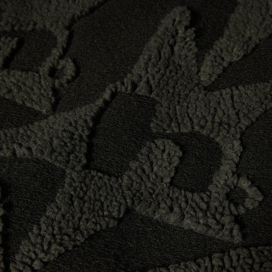 H Star Repeat High Pile Jacket - Black