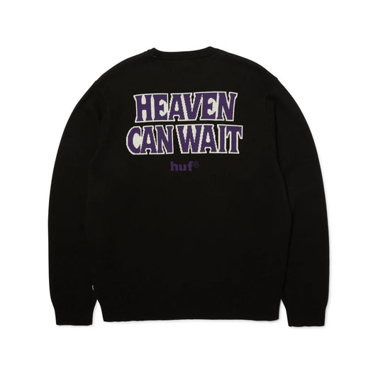 Heaven Can Wait Crewneck Sweater - Black