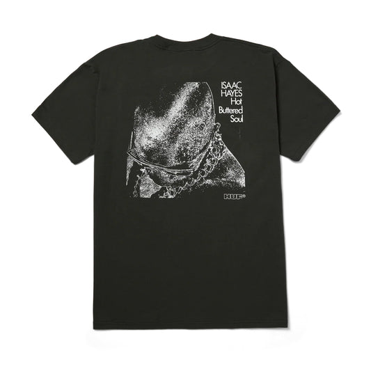 ISAAC HAYES - Hot Buttered S/S Heavyweight Tee - Vintage Black