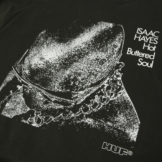 ISAAC HAYES - Hot Buttered S/S Heavyweight Tee - Vintage Black