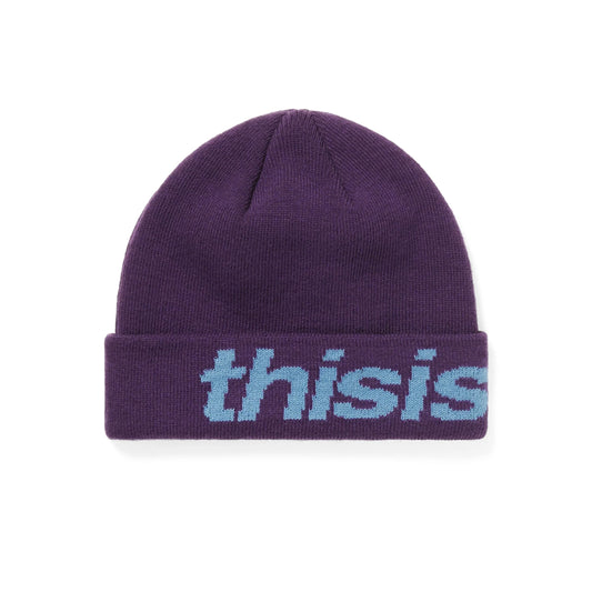 HSP-Logo Big Cuff Beanie - Purple