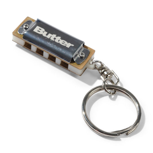 Harmonica Key Chain  - Silver