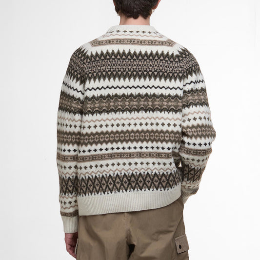 Hase Fair Isle Crew Neck Jumper - Whisper White