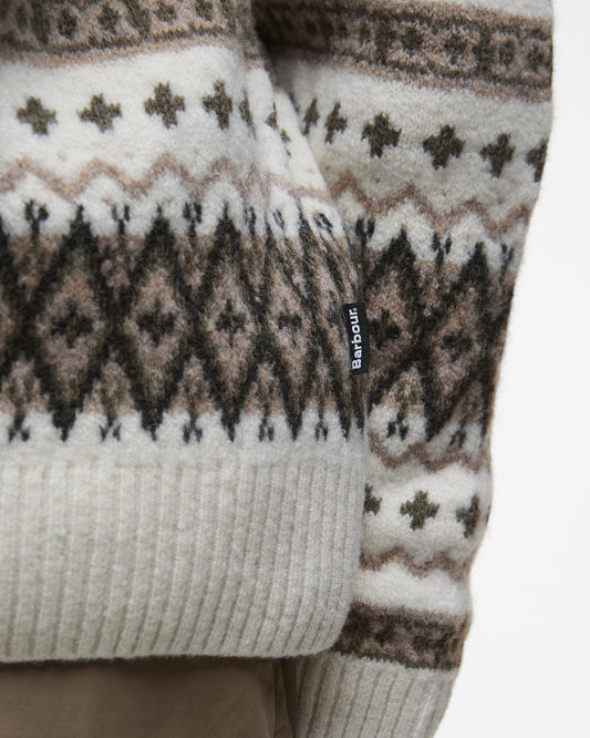 Hase Fair Isle Crew Neck Jumper - Whisper White