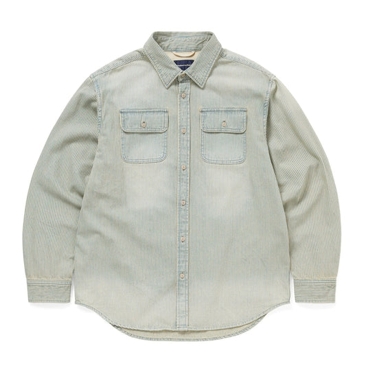 Hickory Denim Shirt - Washed Blue