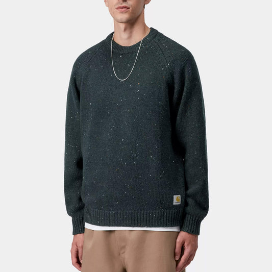 Anglistic Sweater Speckled Deep Lagoon