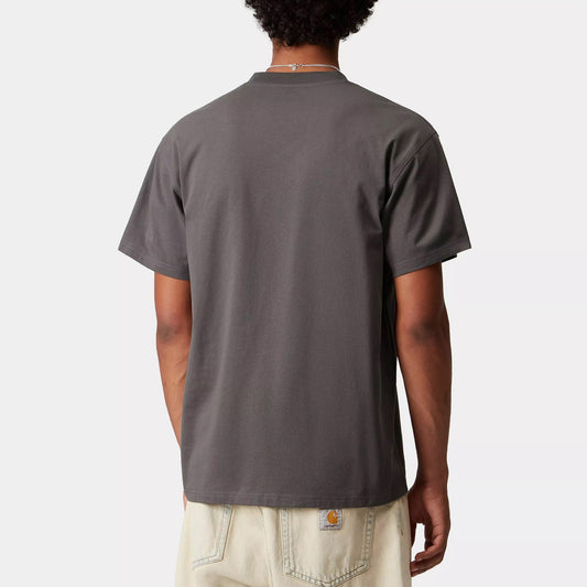 S/S American Script T-Shirt - Porphyry