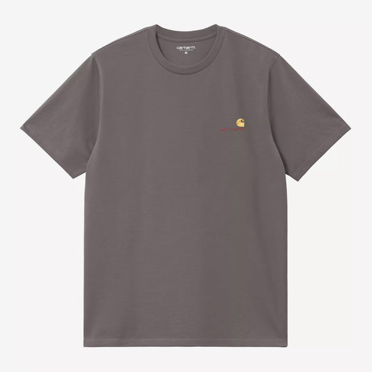 S/S American Script T-Shirt - Porphyry