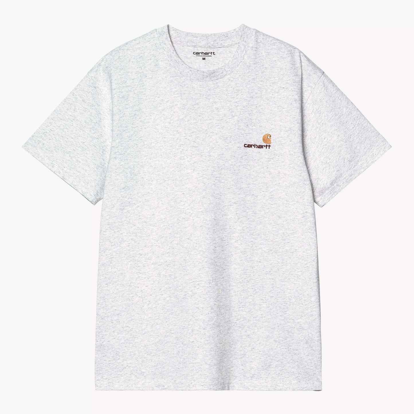 S/S American Script T-Shirt - Ash Heather