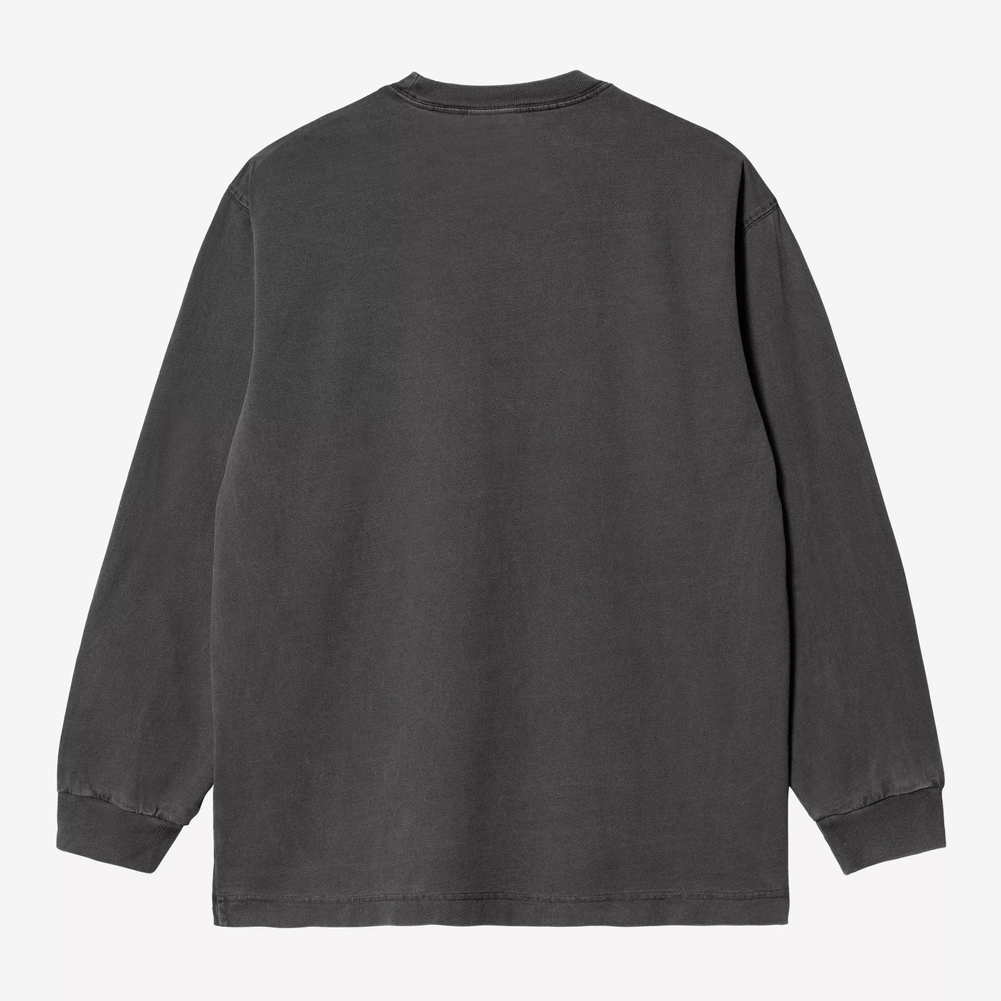 L/S Vista Waffle T-Shirt - Black garment dyed