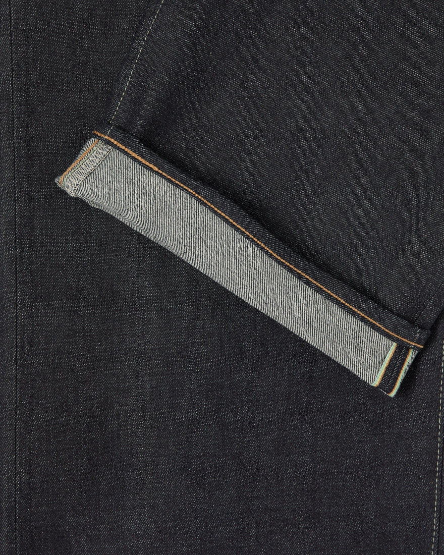 Wide Pant, 13,5oz Kaihara Dark Pure Indigo Rainbow Selvage Denim - Blue unwashed