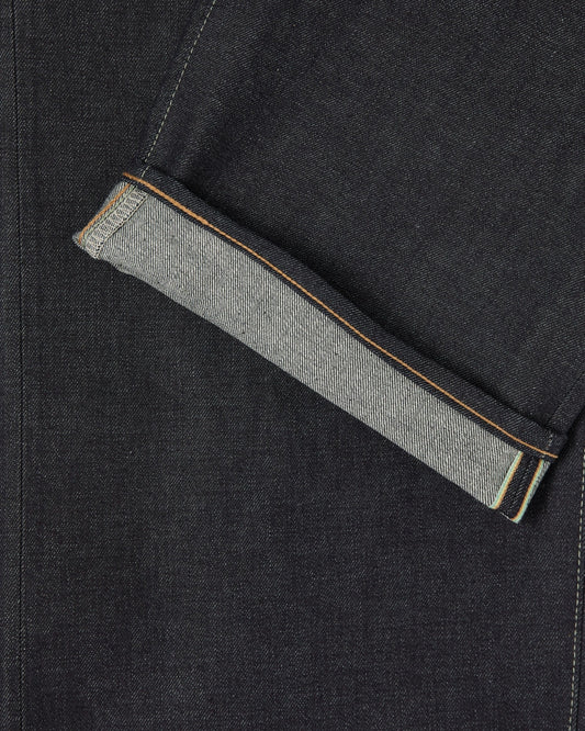 Wide Pant, 13,5oz Kaihara Dark Pure Indigo Rainbow Selvage Denim - Blue unwashed