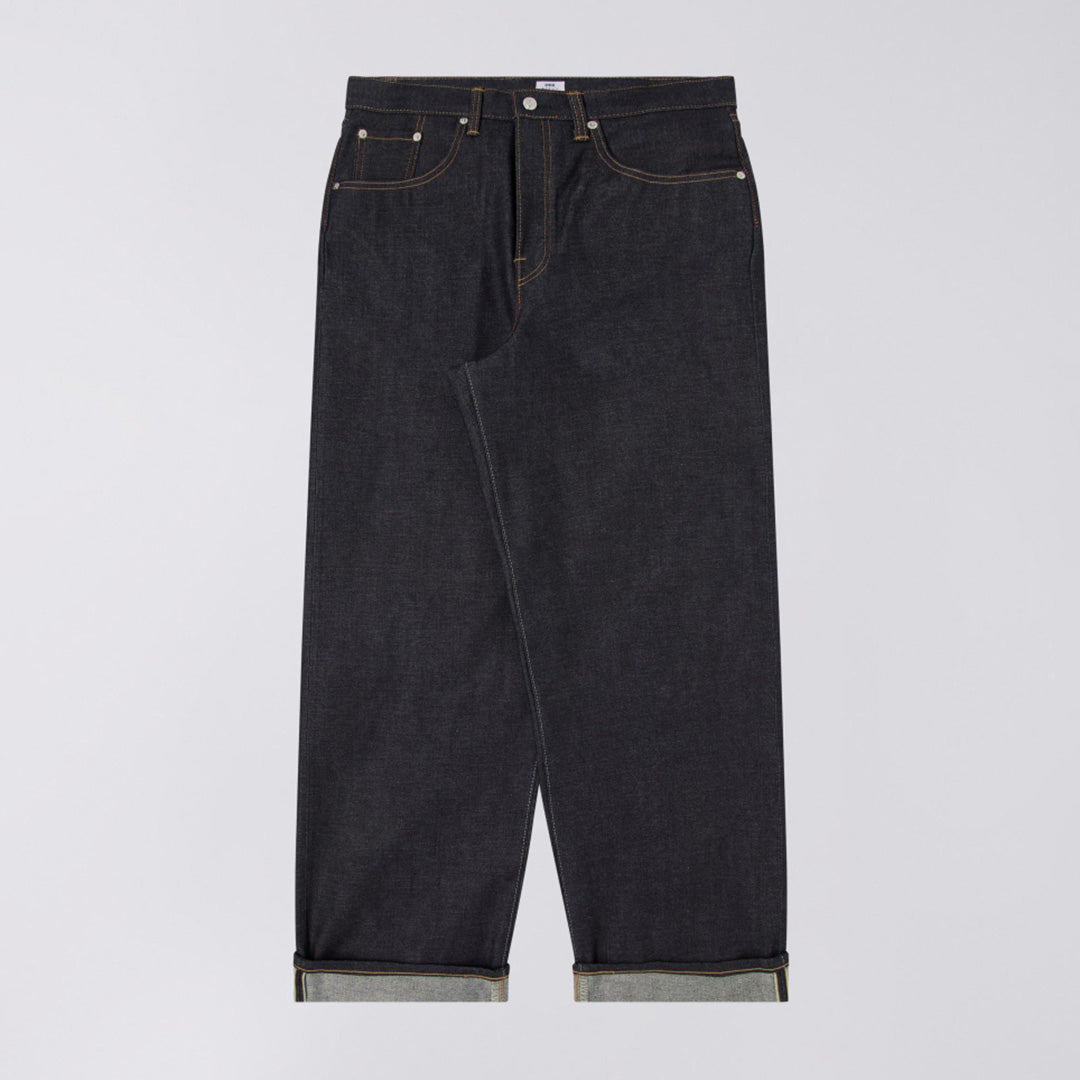 Wide Pant, 13,5oz Kaihara Dark Pure Indigo Rainbow Selvage Denim - Blue unwashed