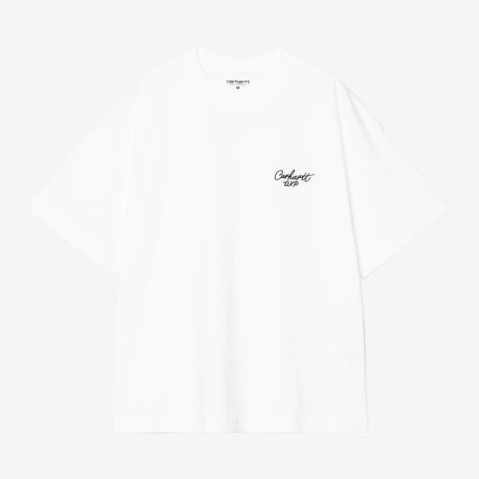 S/S Signature Script T-Shirt - White / Black
