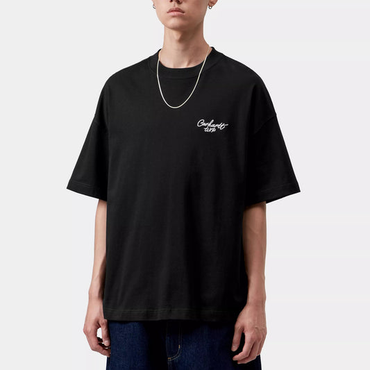 S/S Signature Script T-Shirt - Black / White