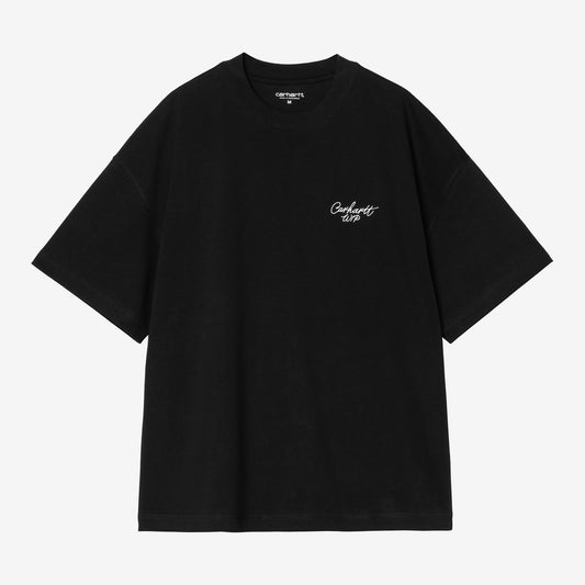 S/S Signature Script T-Shirt - Black / White