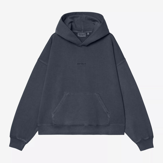 W' Hooded Benton Sweat - Carbon garment dyed