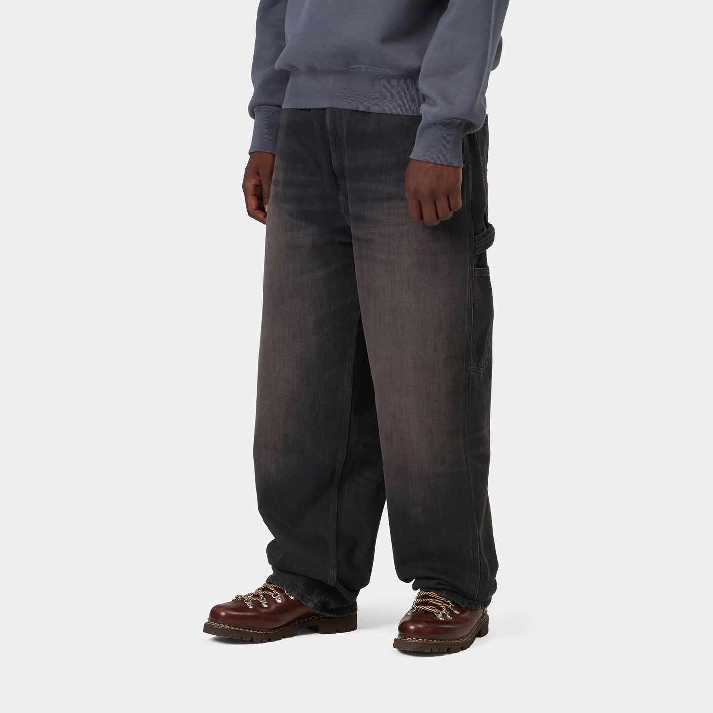 OG Single Knee Pant - Black tobacco used wash